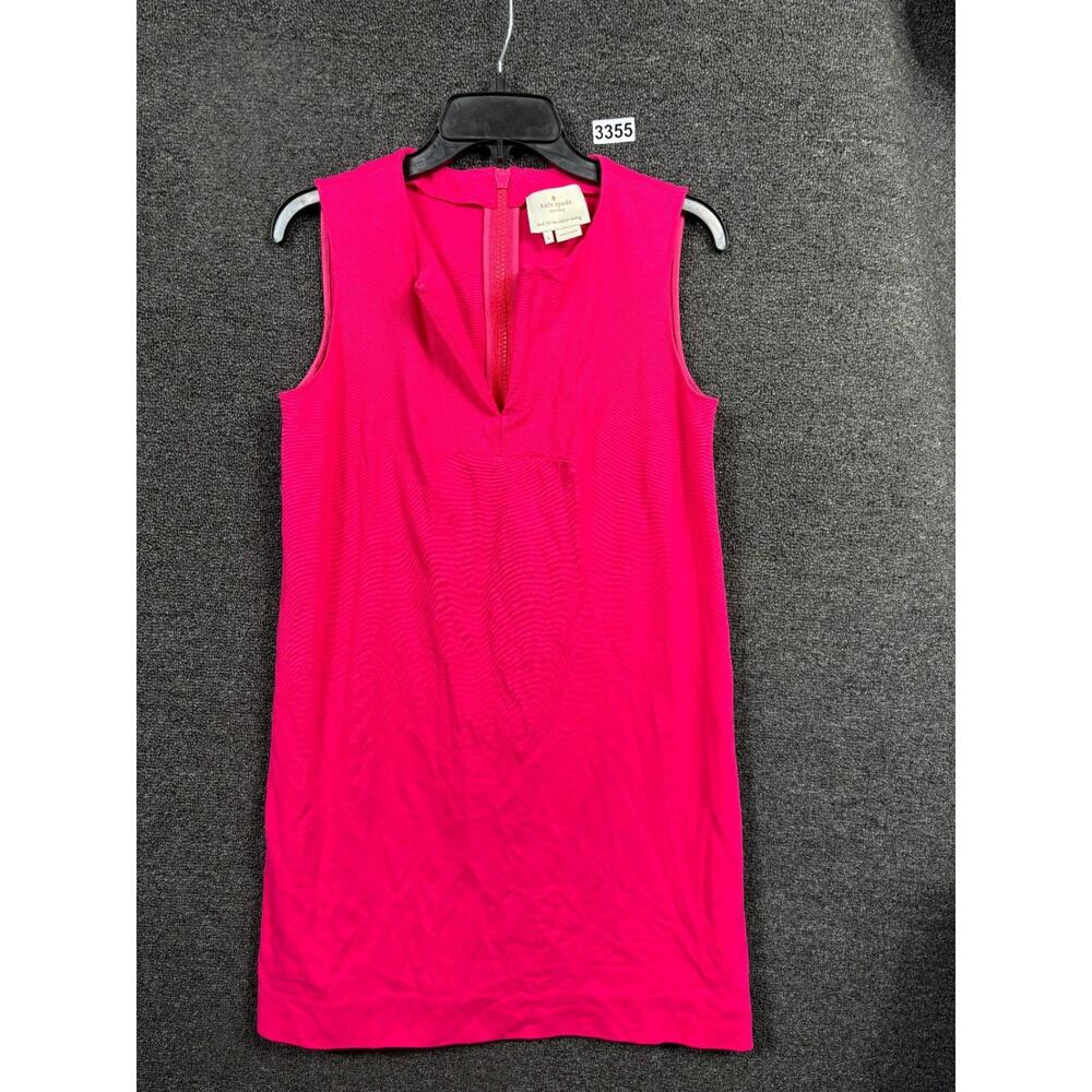Kate Spade Keri Shift Dress Womens Size 4 Pink Ponte Stretch Sleeveless *READ